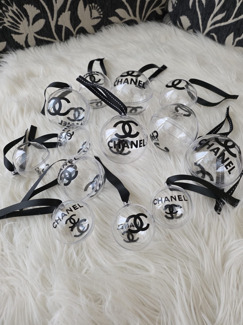 Clear Ornament Set Decorative Balls